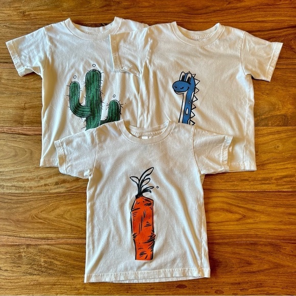 Hi Kids Co. Other - Hi Kids Co/ American Apparel Carrot, Dinosaur & Carrot T-Shirt Bundle x3
